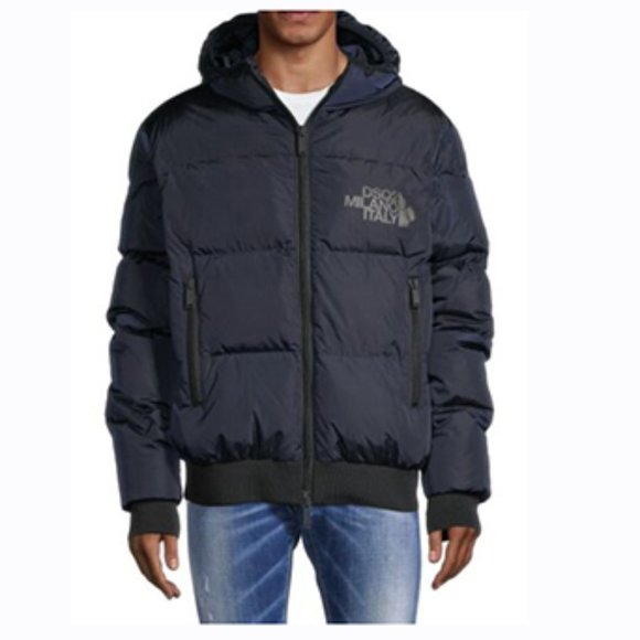 DSQUARED2 Channel-Quilt Hooded Puffer Jacket Size EU-54US-Large